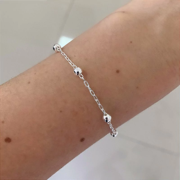 Pulseira Bolas - Prata 925